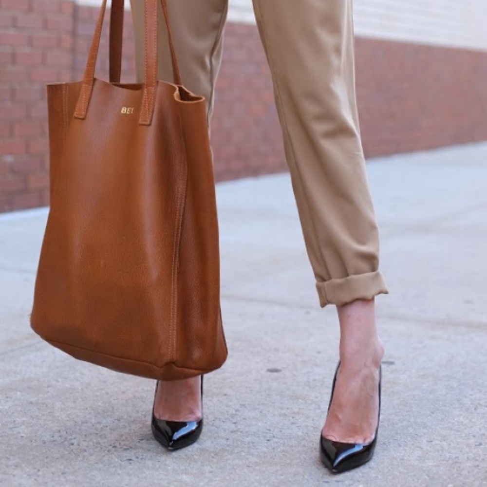 Cuyana Brown Leather Tote
